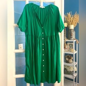 Loft button front mini dress